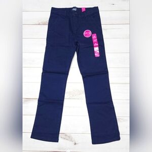 The Children's Place Girls Navy Uniform Stretch Skinny Chino Pants Size 8 - NWT